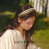 EVITA PERONI Silk Headband Thin Headbands for women Satin Headbands Non Slip and Comfortable Headbands for Women-Olive Green