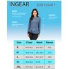 INGEAR Women's Long Sleeve Sun Protection Swim Shirt UV Womens Sun Shirts Rash Guard Black