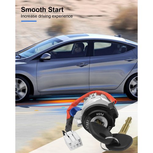 Ignition Switch and Door Lock Cylinder with 2 Keys Fit for Hyundai Elantra 2011 2012 2013 2014 2015 Replace 81910-3XA00