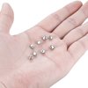 Xpircn 14G Titanium Dermal Anchor Tops Clear CZ Micro Dermal Piercing Jewelry 3mm 4mm 5mm Round Top 8PCS (5mm)