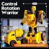 HOPANDOS Transforming Engineering Car Toy, Action Figures Car for Engineering Cognition, 5 in 1 Oversize Transforming Robot Toys for Kids, Construction Toys Vehicles for Kids Outdoor Activities