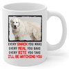 Lovesout Every Snack You Make Every Meal You Bake Cream Maremma Sheepdog Coffee Mug White Ceramic 11oz