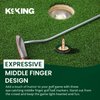 K9King Middle Finger Golf Ball Marker with Magnetic Hat Clip - Alignment Ball Mark | Funny Golf Accessories | Premium Golf Accessories for Putting Green Alignment - Funny Gift for Golf Lovers (Green)