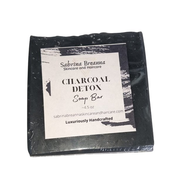 Handmade Activated Charcoal Detox Soap Bar| Lavender Essential Oil | Vegan| Gluten Free| for Acne, Blemishes| Fades Dark Marks| For all Skin-Types| Body and Face| Hydrate and Pamper Skin