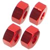 Vgoohobby Metal 12mm Wheel Hex Hub Drive Adapters with Pins Screws Compatible with 1/10 Arrma Senton Granite Typhon Vorteks 3S Big Rock RC Car (Red)