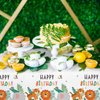 Safari Theme Party Supplies Disposable Tablecloth Plastic Waterproof Table Cover for Jungle Party Safari Birthday Party Decorations, 3 Pack 54X108inch