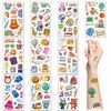 Back To School Temporary Tattoos,10 Sheets School Bus Learning Tools Fake Tattoo Stickers Waterproof Cartoon Tattoos for Boys Girls Kids Teachers Students Classroom Rewards