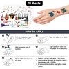 128 PCS Music Note Guitar Temporary Tattoos Sticker Music Birthday Party Decorations Supplies Favors Gifts Boys Girls Rock Guitars Musical Cute Fake Tattoo School Prizes Themed Decor Carnival