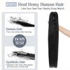 Rich Choices Claw Clip Ponytail Extension Human Hair Real Hair Ponytail Extension Balayage Jet Black 14 Inch 105g One Piece Clip In Long Ponytail Hair Extensions Straight For Women #1