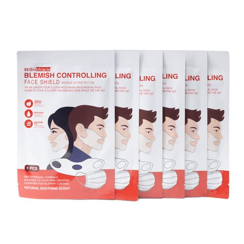 BioMiracle Blemish Controlling Face Mask, Hydrating Facial Masks For Skin Care, Moisturizing Sheet Masks For Face (6 Pack)