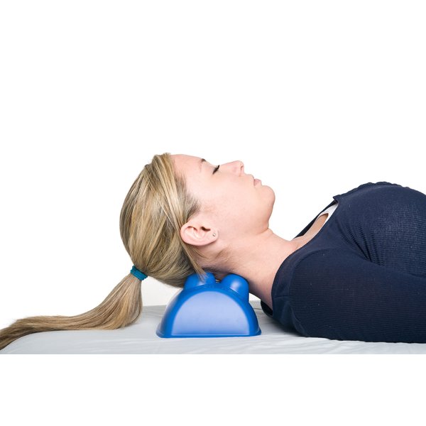 Neck King - Hands-Free Trigger Point Self Massage Tool for The Neck and Back (Blue)