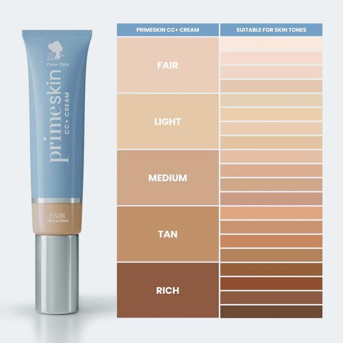 Primeskin Cc Cream for Older Women,Korean Cc Cream, Self Adjusting for Mature Skin, Satin Skin Korean 1.69 Fl Oz/50ml (MEDIUM)