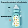 Portable infants Learning Cell Phone with Pacifier Educational Toys , babies Mobile Phone Toy , 15 Functions Including Weather Sound Effects , Piano Music etc , babies Mobile Phone Toy , Portable BAB