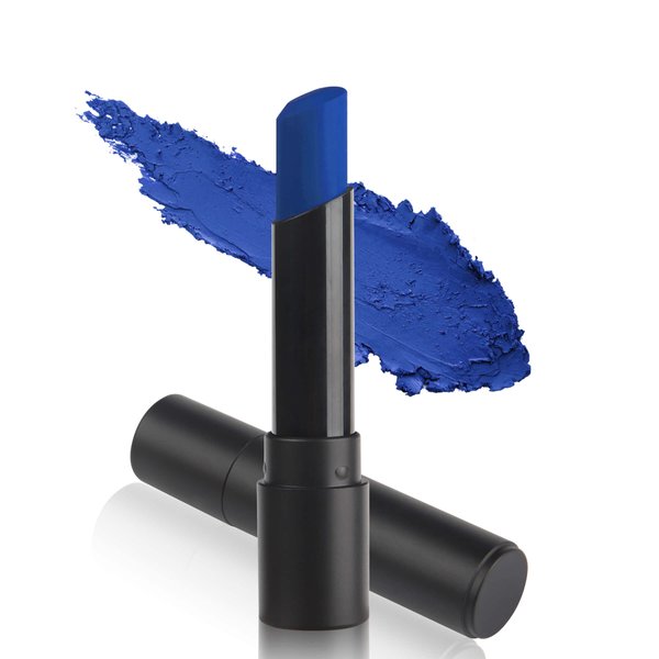 MEICOLY Blue Eye Black Stick,Royal Blue Eyeblack Face Body Paint Eye Paint,Professional Halloween Blue Matte Lipstick SFX Makeup,Cream Sporting Face Paint for Baseball /Softball /Football /Lacrosse