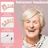 Aprince Retirement Party Decorations for Women Pink Retirement Headband Retirement Crown Tiara Retired Party Supplies Hair Accessories for Women