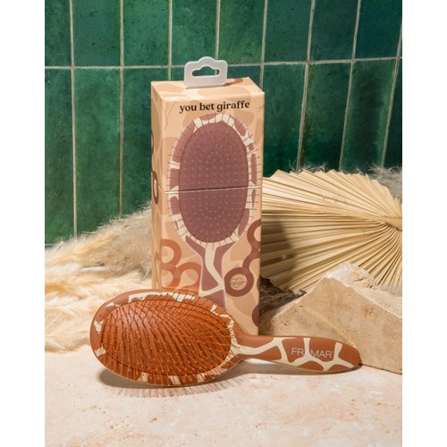Framar Curly Hair Detangler Brush – Detangler Brush For Curly Hair Giraffe Print Hairbrush For Curly Hair, Wet Hairbrushes For Woman, Womens Hair Brush For Thick Hair, Brush Hair - Giraffe