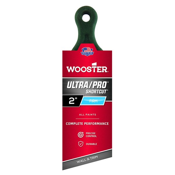 Wooster Brush 4187-2 Ultra/Pro Firm Shortcut Angle Sash Paintbrush, 2-Inch, 2 Inch, Brown,Green,Purple