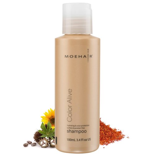 MOEHAIR Travel Color Alive Sulfate Free Shampoo for Color Hair | Color Protectant Shampoo for Dry and Frizzy Hair. Travel Size | 3.4 Fl Oz (SHA-CAL-3.4Fl-102)