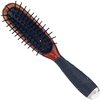 Kent KB Minihog Headhog Detangling Travel Hair Brush, Black Rubber Cushion Detangler Brush and Scalp Brush with Firm Rounded Plastic Bristles for Women Men and Kids Everyday Care, Made in England