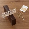 Weddingtopia Rose Gold Tiaras and Crowns Wedding Tiaras Rose Gold and Rose Gold Crowns Plus Wedding Necklace set For Free– Bridal Rose Gold Tiara Crown with side combs (ROSE GOLD CLEAR)