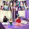 35 Pieces Singer Party Decoration, Include Singer Birthday Banner Honeycomb Centerpieces Cake Topper Party Latex Balloons for Pop Singer Birthday Party Supplies