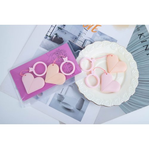 Belle products Eyebrow Razor, 2 Small Heart Shaped Trimmer Facial Face Hair Remover Exfoliating Dermaplaning Razor, Eyebrow Razor Especially Suitable for Traveling, Pink