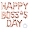 Happy Boss's Day Balloons Banner Party Decorations, International Boss Day Banner Boss Lady Women Balloons Office Decoration Happy Boss Day Decoration