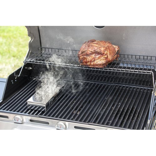 Char-Broil Stainless Steel Smoker Box, Silver, 3.75 x 1.6 x 9.25 inches