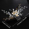 JWICOS Wedding Hair Comb Clip Bridal Crystal Flower Wedding Hair Accessories for Women and Girls