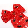 Game Day Hair Bow Clips for Women Red Black White Football Hair Clip Sports Hair Bows Game Day Football Hair Accessories Party Favors