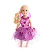 Little Adventures Purple Blossom Fairy Girl Doll Dress with Wings - Doll Not Included - Machine Washable Child Pretend Play and Party Doll Clothes with No Glitter