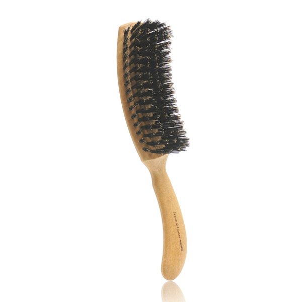 VESS Natural Luster 100% Boar Bristle Hair Brush S Type Brushing Brush NL-1400 Made in Japan