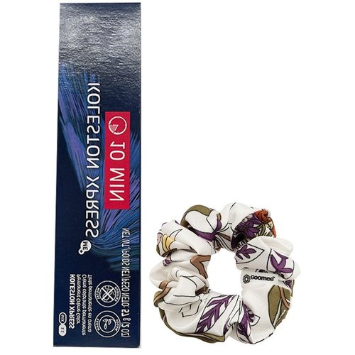 Koleston Perfect ME+ Koleston Xpress 2/-2/N Darkest Brown/Neutral Permanent Hair Color | Koleston Express 10-Minute Gray Coverage and Goomee Scrunchie (Bundle)