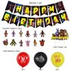 Freddy's Birthday Party Decorations, 5 Nights Decorations include Banner,Cake Toppers, Balloons for Kids Baby Shower Birthday Party Supplies (Black)