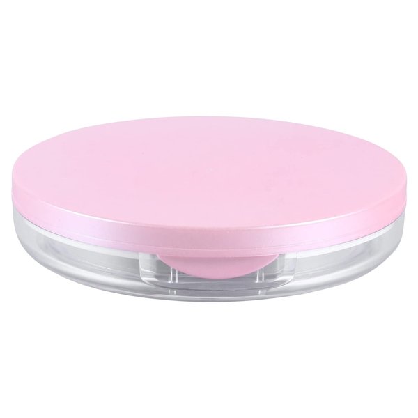 Powder Puff 2pcs Loose Powder Containers with Elasticated Net Sifter, Mirror and Puff 5g Loose Powder Compact Case Case for DIY Makeup and Travel () Cushion Foundation
