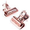 Yalis Push Pins Clips 15-Count, Pinning No Holes for Paper, Creative Paper Clips with Tack for Cork Board and Photo Wall (Rose Gold)