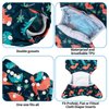 ALVABABY 6pcs Cloth Diaper Covers &1 Wet Dry Bag, Washable Reusable Cloth Diaper Shell for Prefold with Multi-Functional Bag, Flat or Fitted Diaper Inserts 6NKZ04