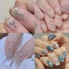 12pcs Aurora Silver Star Moon Nail Art Stickers 3D Star Nail Stickers for Women Rose Gold Star Nail Decals for Nail Art Supplies Sun Moon Heart Stickers for Nails Laser Silver Nail Sticker Nail Design
