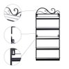 ERYTLLY Organizer Wall Mounted Rack, Holder ,Stand, Rectangle Storage Organizer, Salon Nail Polish Shelf Organizer (Black- 1 Pack)