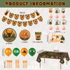 Suclain 165 Pcs Hunting Birthday Party Decorations Camo Deer Birthday Banner Hunting Tablecloths Camo Disposable Dinnerware Tableware for 16 Guests Go Hunting Camouflage Balloons Cake Cupcake Topper