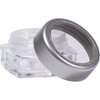 30 Pack 0.16 Oz Lip Balm Square Base Container Plastic Jar w/Silver Window Lid