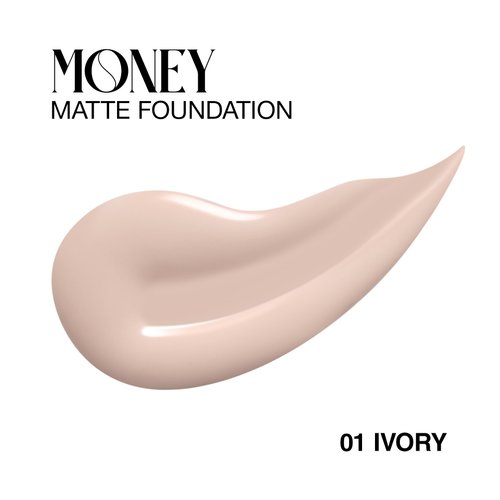 SELESTIA BEAUTY Matte Foundation Money - Long-Lasting Makeup Foundation with Flawless & Buildable Coverage - Liquid Foundation for All Skin Types (Ivory)