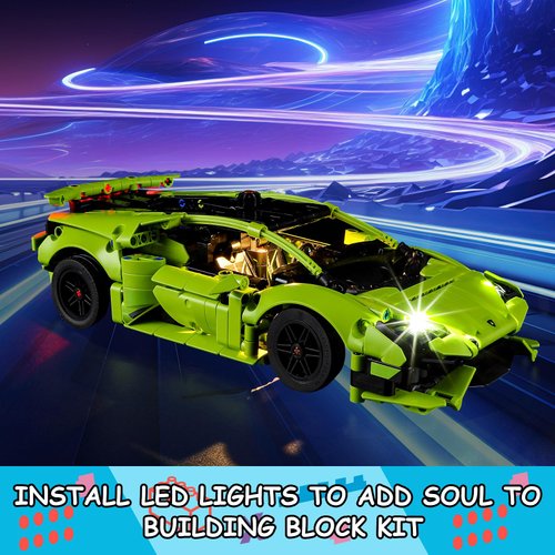 Mililier LED Light Kit for Lego Huracán Tecnica 42161 Building Set, Compatible with Lego 42161 Building Blocks Model(Not Include Blocks Set)