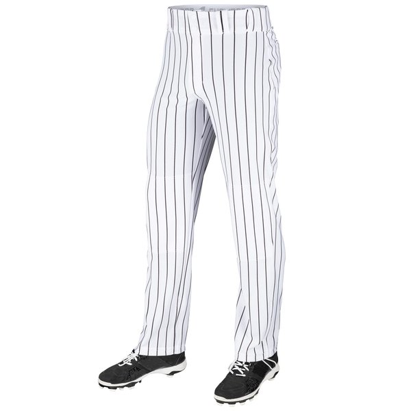 CHAMPRO boys Champro Youth Pinstripe Ob Triple Crown Open Bottom Baseball Pant, White,black, Medium US