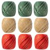 9Roll Paper Rope Ribbons for Crafts - Sukh Natural Raffia Ribbon Raffia Paper Ribbon Twine Party Cute Holiday Present Birthday Gift Wrap Rustic Ribbon Craft String Jute Twine for Crafts 3 Color