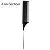 Highlighting Combs - Set of 4 Black Highlight Combs - Foiling Combs for Highlighting - Pin Tail Comb for Precise Sectioning - Weaving Combs for Highlighting - Salon Combs Pack