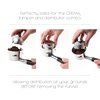 Crema Coffee Products | 54mm Espresso Dosing Funnel/Ring | Silver | Fits 54mm Breville Portafilter | 54mm | Silver