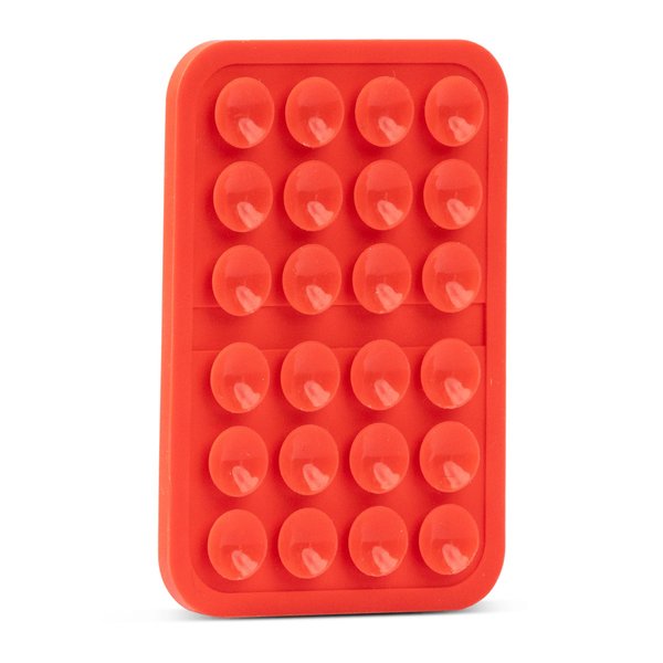 Generic Silicone Suction Cup Phone case, Sticky Phone Grip for Back of Phone, Mirror Phone Holder, Tiktok Must-Have Accessory, Hands Free, for Makeup tiktok Videos, UGC Content Creators Tools. (red)