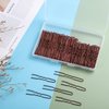 200Pcs 2.4 & 2Inches Hair Pins for Buns Hair Bun Pins Bun Hair Pins With Storage Box for Women Girls and Hairdressing Salon (Brown)