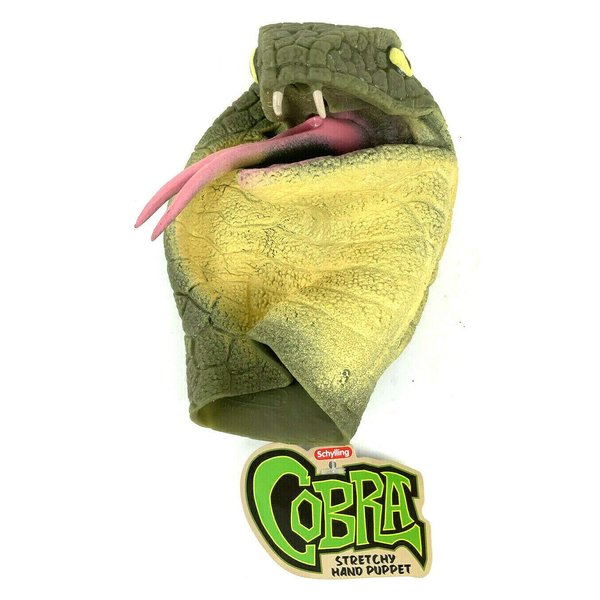 Big Game Toys~Cobra Hand Puppet Soft Stretchy Rubber Snake Serpent Viper 6 Inch